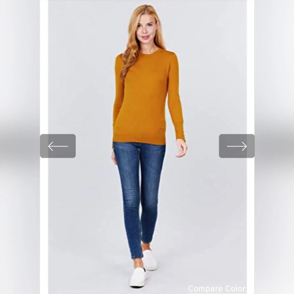 Philosophy Crew Neck Sweater W/rivet Button - Picture 3 of 13